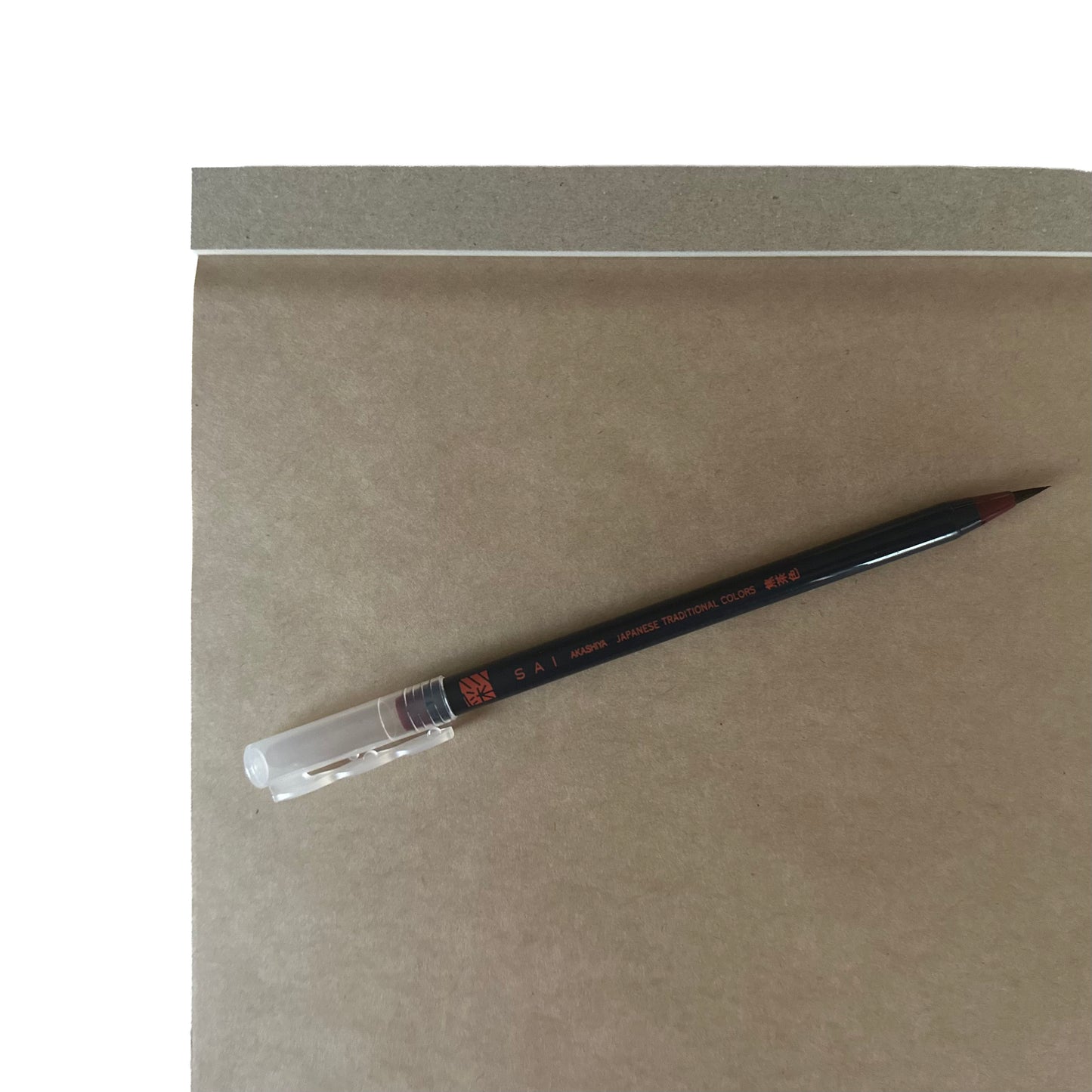 Pen on a sheet of brown paper