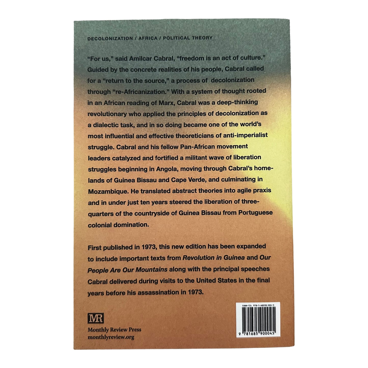 Back cover of Return to the Source with text and a barcode on a white background