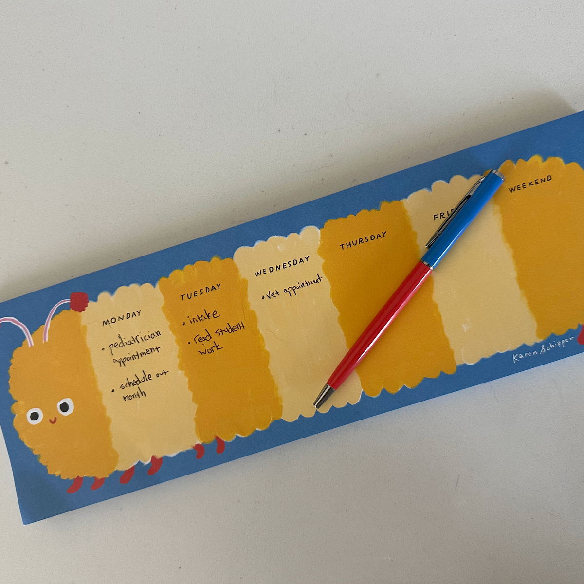Caterpillar Weekly Desk Planner
