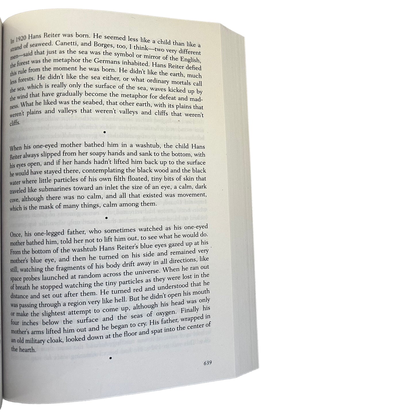Open copy of 2666 with text on a white background