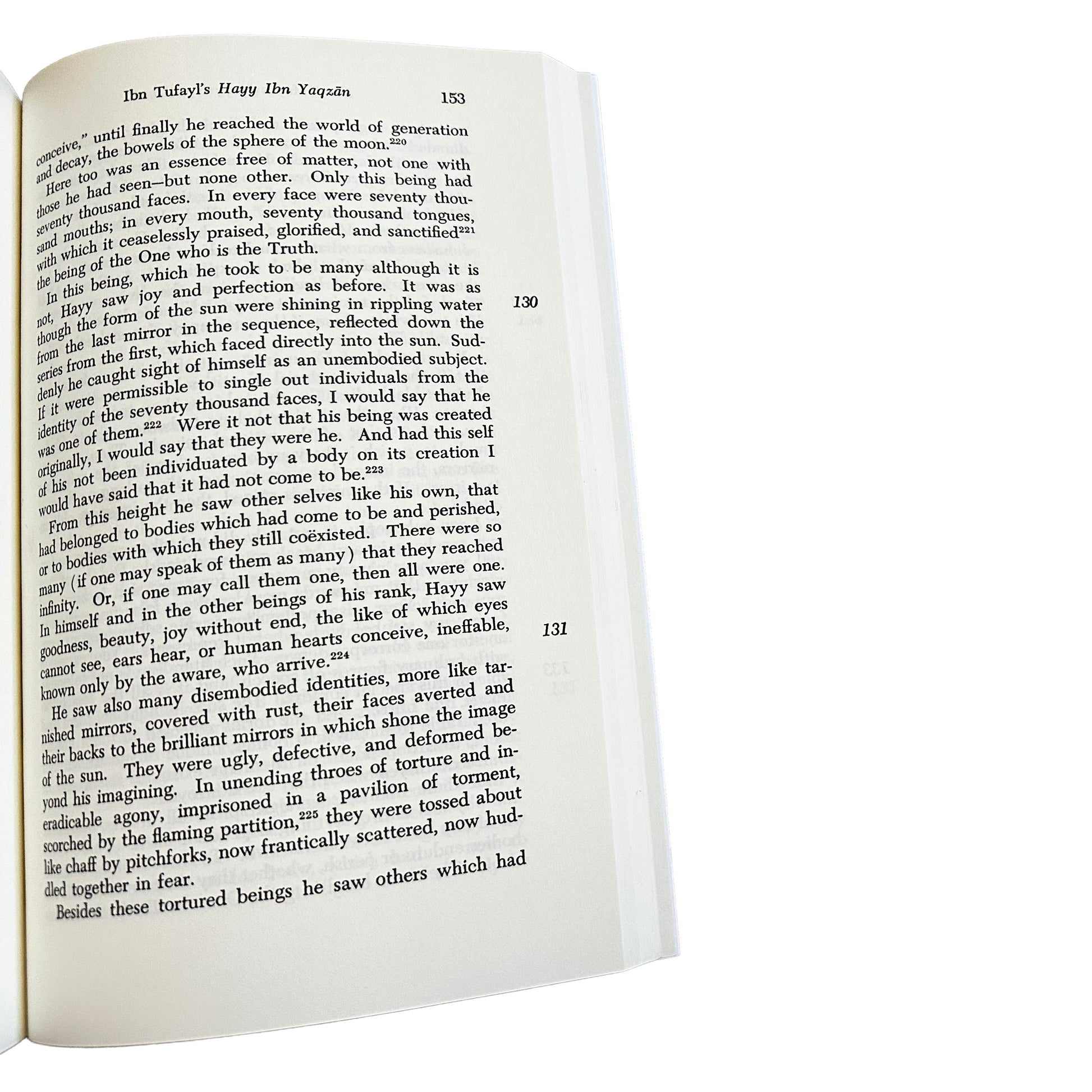 Open copy of Hayy ibn Yaqsan with text on a white background