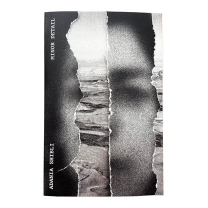 Minor Detail book cover with abstract black and white design and text.