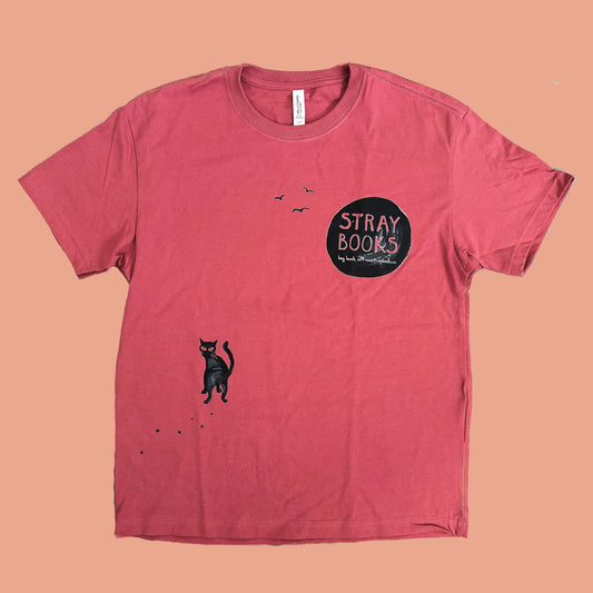 Stray Books Vintage Red T-Shirt