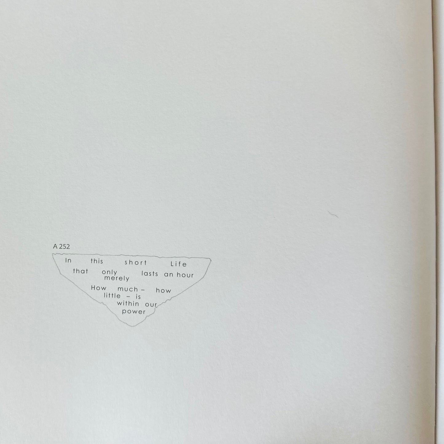 The Gorgeous Nothings: Emily Dickinson's Envelope Poems excerpt on a white background with a geometric design