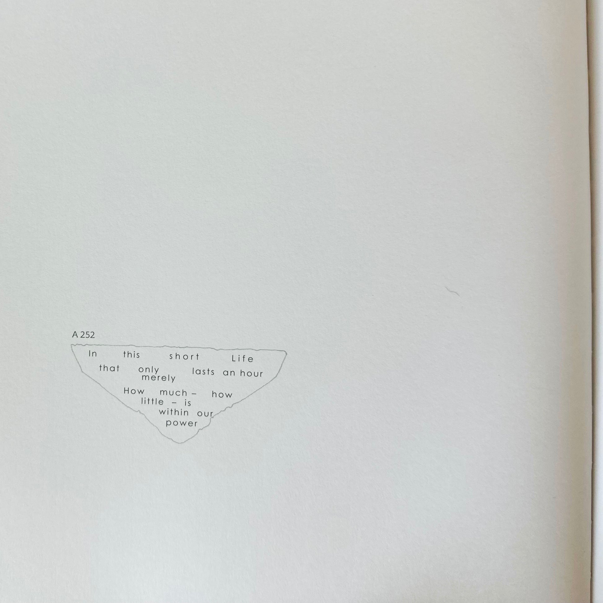 The Gorgeous Nothings: Emily Dickinson's Envelope Poems excerpt on a white background with a geometric design