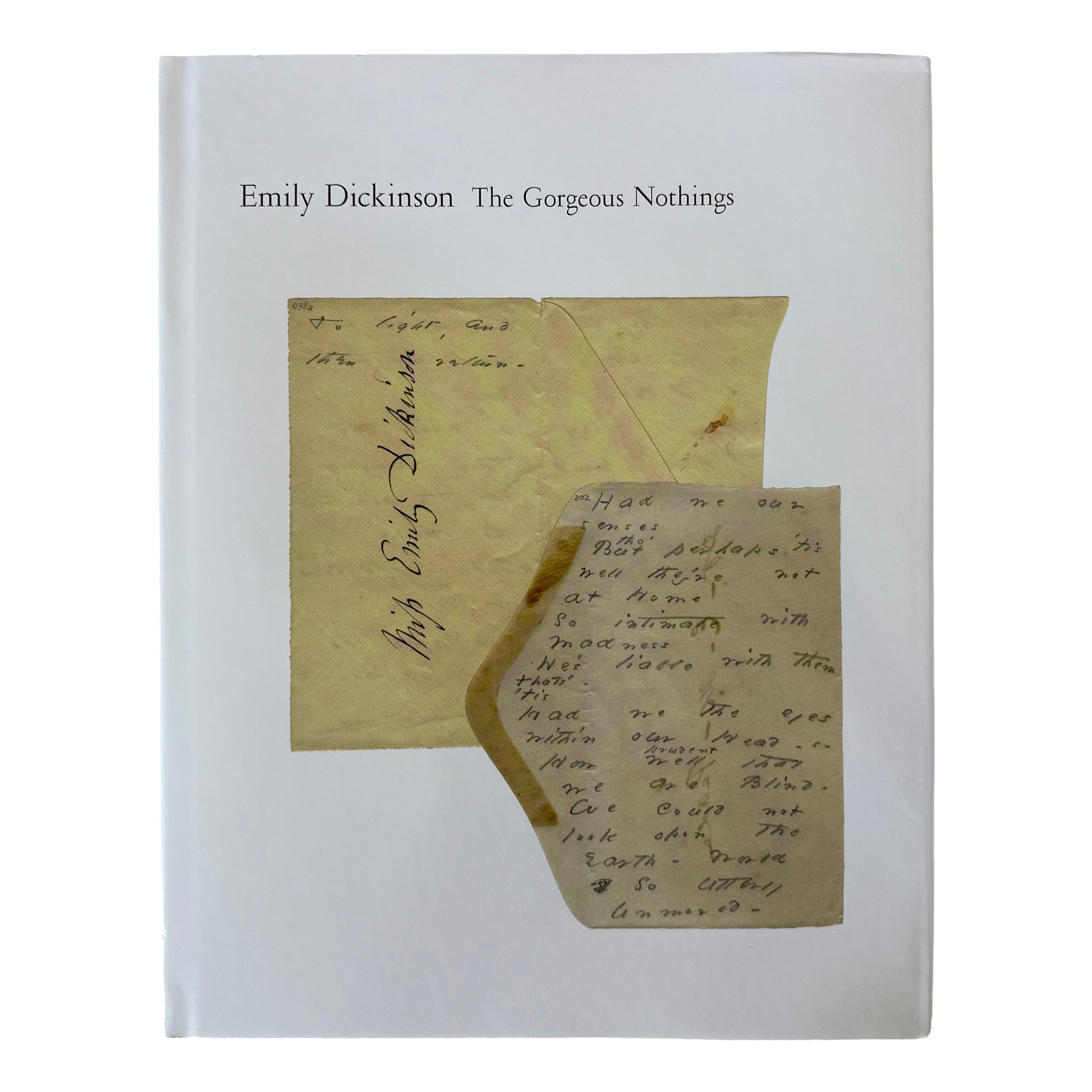 Book cover of 'The Gorgeous Nothings' by Emily Dickinson with text and envelope design.