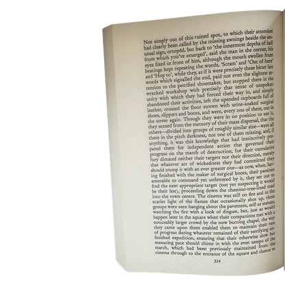 Open copy of The Melancholy of Resistance with text on a white background