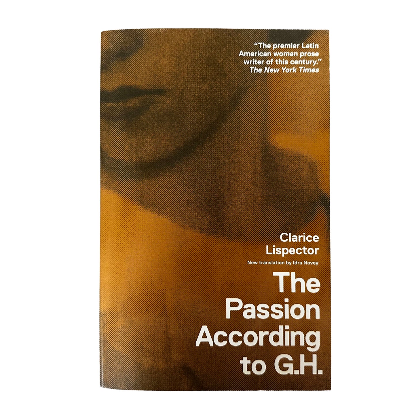 Book cover of 'The Passion According to G.H.' by Clarice Lispector with a brown and orange abstract design.
