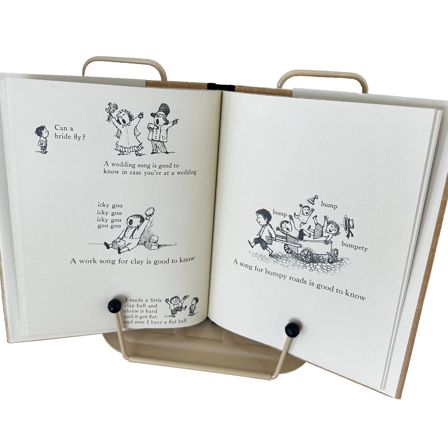 Metal Bookstand, Beige