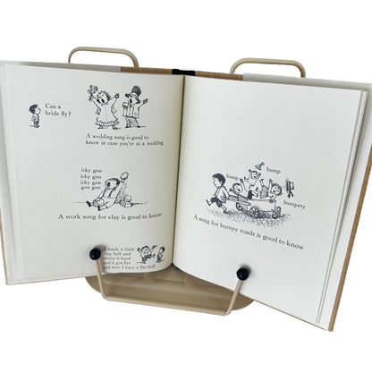 Metal Bookstand, Beige